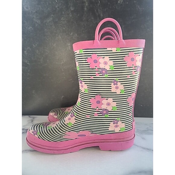 Lily & Dan Girls Pull Handle Rain Boots - Picture 4 of 10